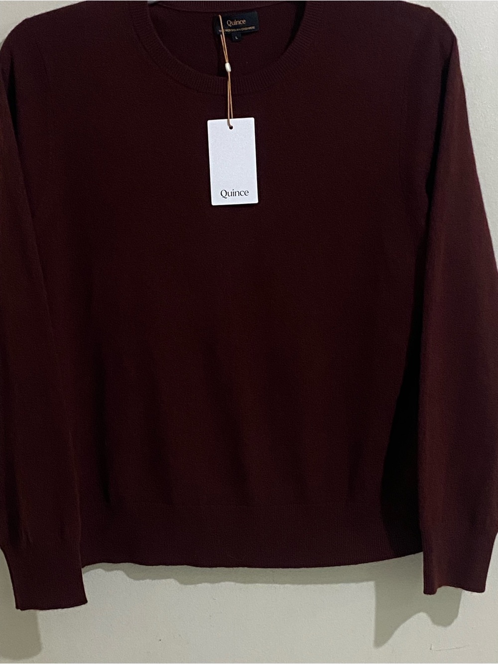 Quince 100% Mongolian Cashmere Women's Crewneck Sweater - Deep Burgundy